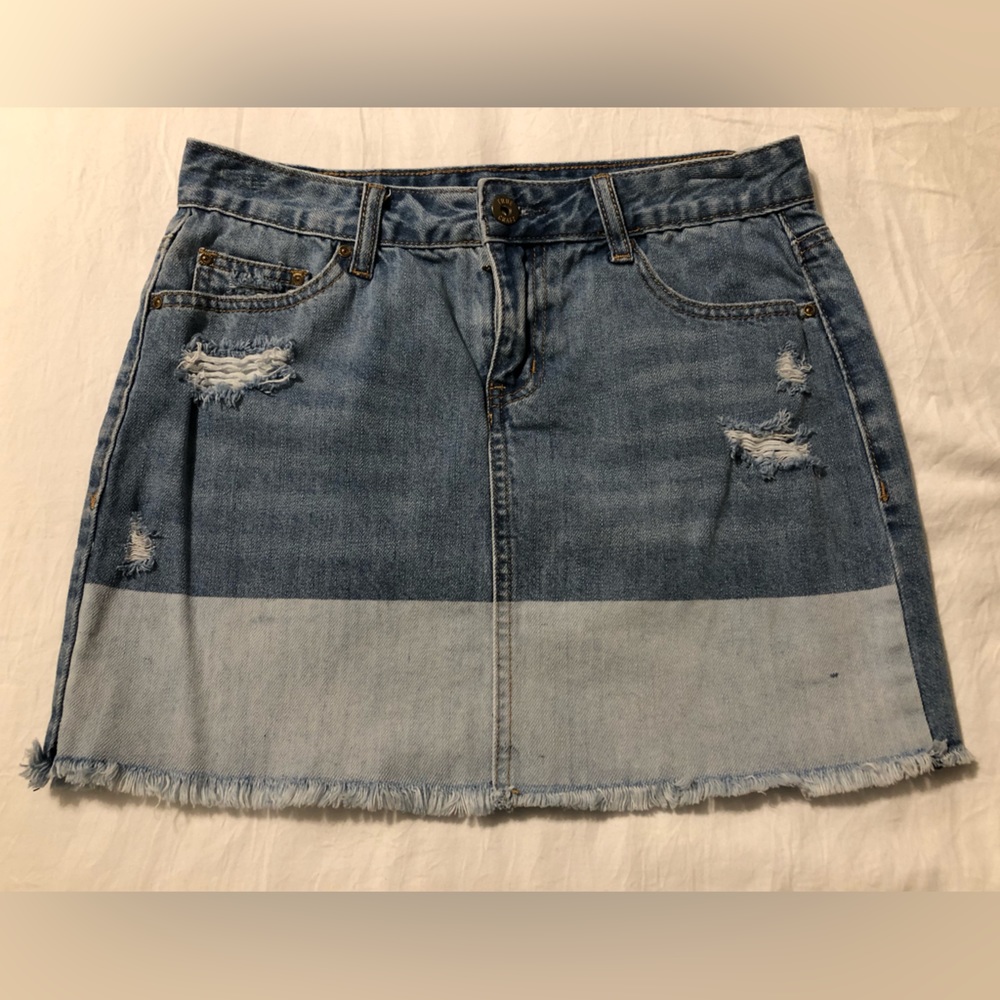 Denim mini skirt